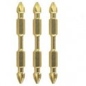 3 Pozidriv divkāršu trieciena uzgaļu komplekts PZ2/65mm, IMPACT GOLD MAKITA [B-45222]