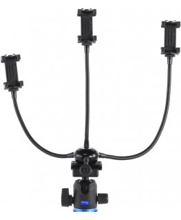 MeVideo Livestream Accessory Kit - transliacijos stovas trims išmaniesiems telefonams