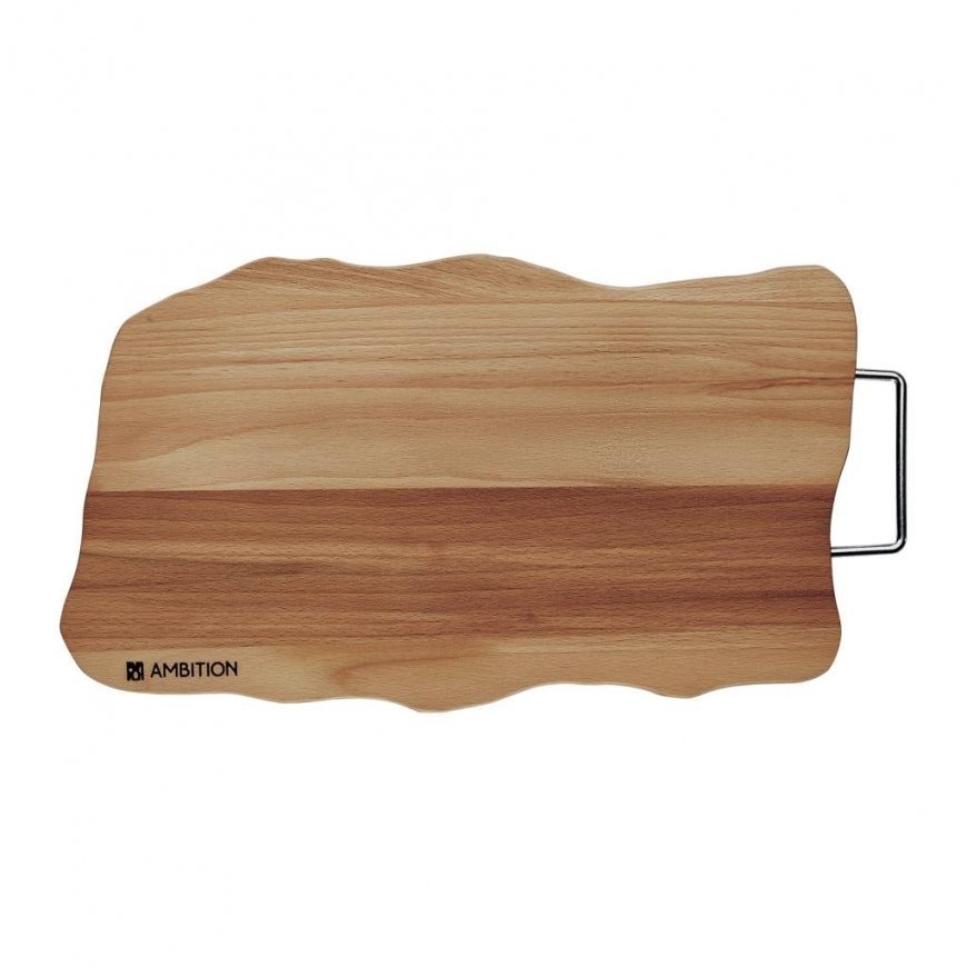 Wooden cutting board with handle Natural Wave 36 x 20 cm AMBITION – 2
