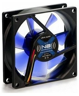 Noiseblocker BlackSilentFan X1 Kompiuterio korpusui Ventiliatorius 8 cm Juoda