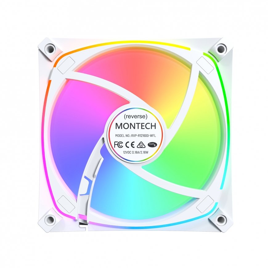 Montech RX120 PRO Computer case Fan 12 cm White 1 pc(s) – 5