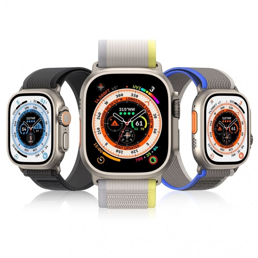 DUX DUCIS YJ nylon strap for Apple Watch 42 / 44 / 45 / 49 mm black gray
