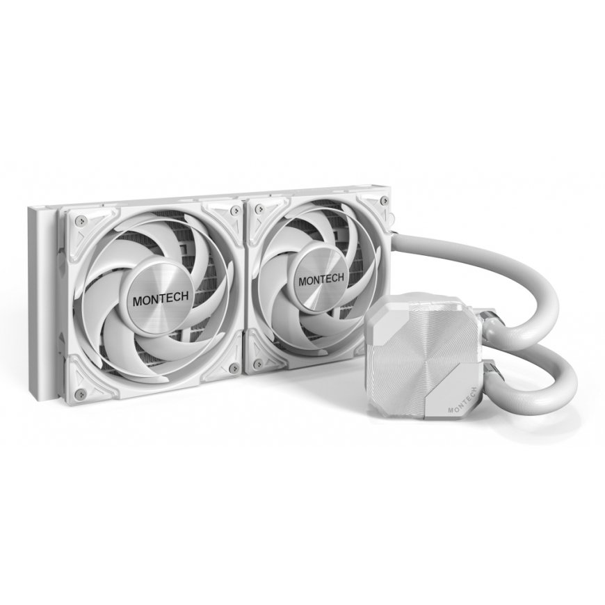 Montech HyperFlow Silent 240 Protsessor Kõik-ühes vedelikujahuti 12 cm Valge 1 tk