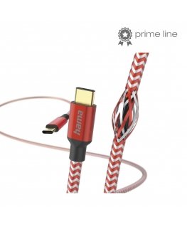 Hama Reflective USB-kaabel USB 2.0 1,5 m USB C Punane