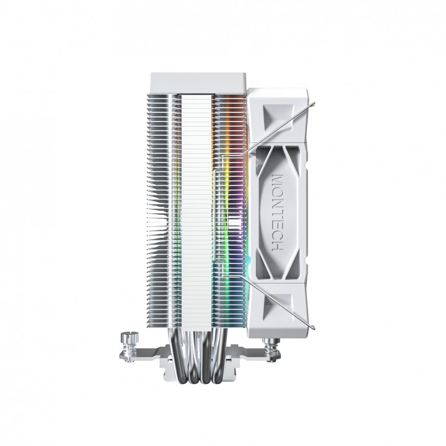 Montech NX400 ARGB Processor Air cooler 12 cm White 2 pc(s) – 3