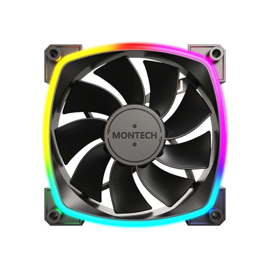 Montech RX120 PWM Tietokonekotelo Tuuletin 12 cm musta 1 kpl