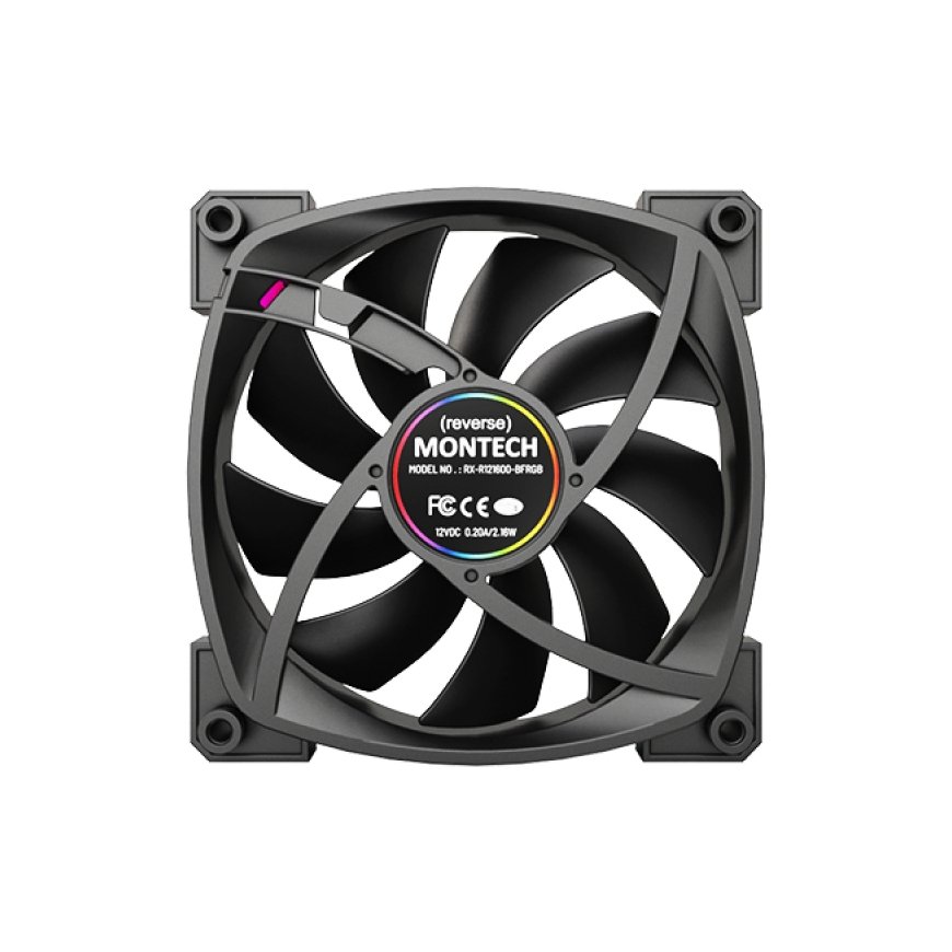 Montech RX120 PWM Kompiuterio korpusui Ventiliatorius 12 cm Juoda 1 vnt – 2