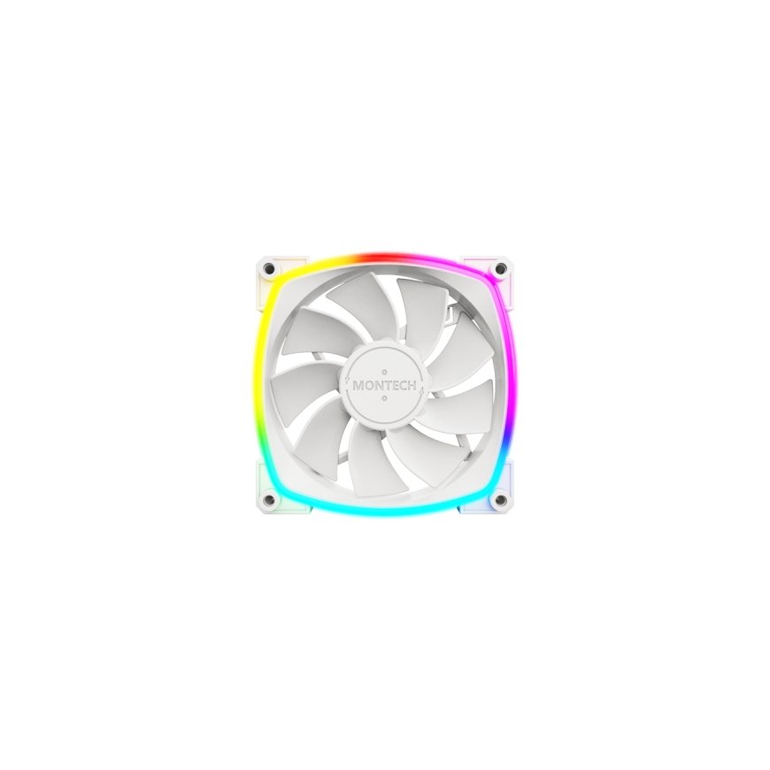 Montech RX120 PWM Tietokonekotelo Tuuletin 12 cm Valkoinen 1 kpl
