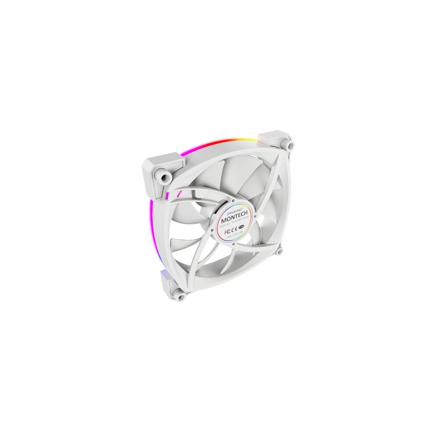Montech RX120 PWM Tietokonekotelo Tuuletin 12 cm Valkoinen 1 kpl – 4