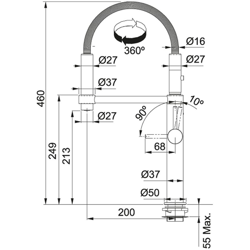 Franke Pescara Semi-Pro 360 musta – 2