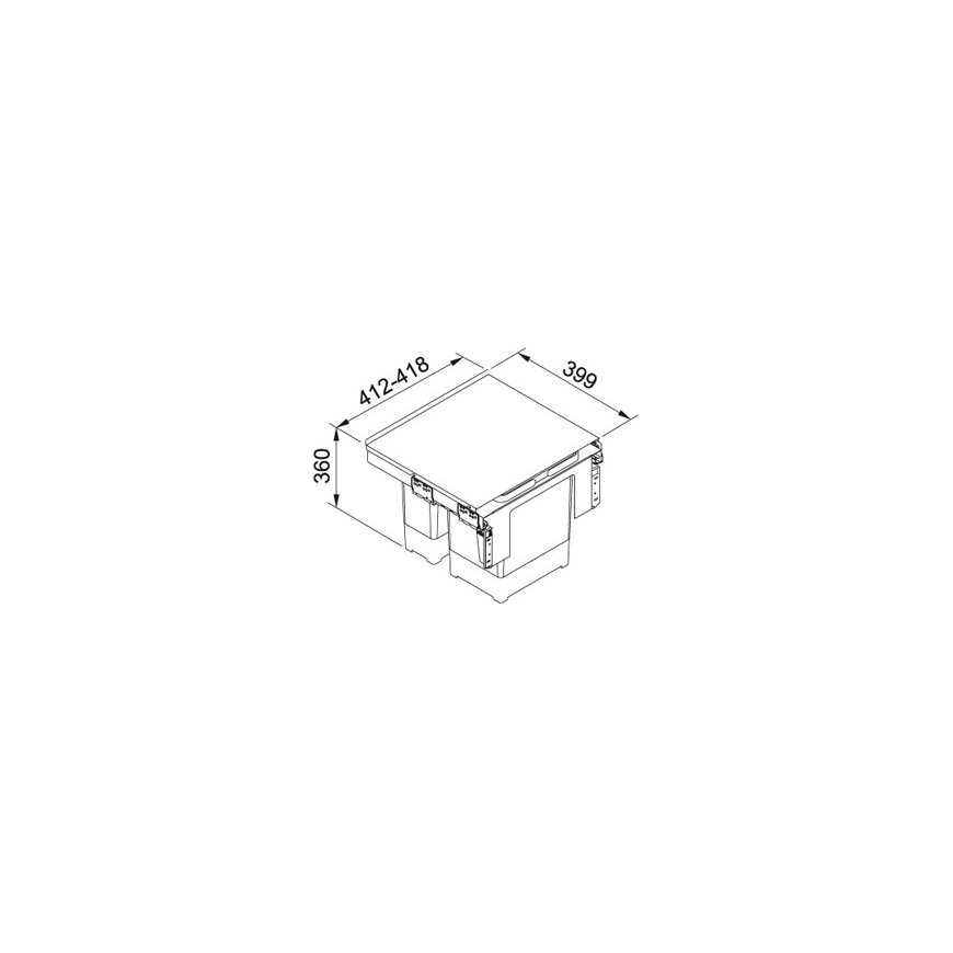 Franke Sorter Garbo 45-2 30 l 2 korv(id) Hall – 2