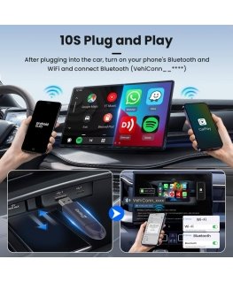 CarlinKit 5.0 2AIR CPC200-2air Беспроводной адаптер Черный