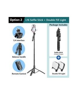 Stends - Telesin S1-MNP-01 2-in-1 Kompakts Monopods Regulējams Augstums 12.5-38cm