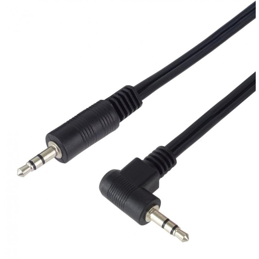 PremiumCord 3,5 mm - 3,5 mm 90° M/M kaapeli 1,5 m