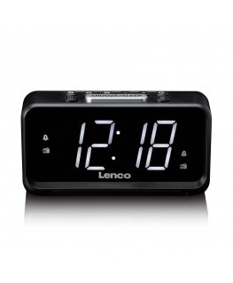 Lenco CR-28BK radio Kello Analoginen musta