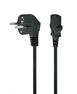 Gembird PC-186-VDE-3M power cord with VDE approval 3 meter Must