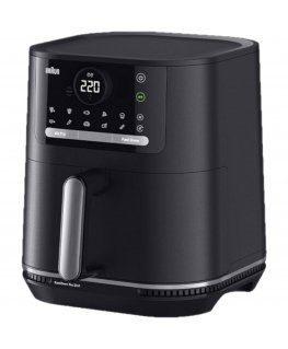 Braun HF5050 Yksi 5,7 L Erillinen 2000 W Kuumakiertoilmakypsennin musta, Harmaa