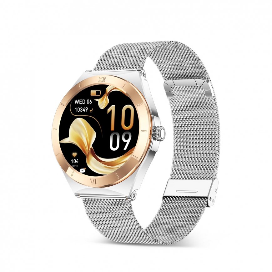 Ksix BXSW29P smartwatch / sport watch 3.02 cm (1.19") AMOLED Digital Touchscreen Silver Wi-Fi – 3