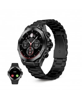 Ksix Titanium 3,63 cm (1.43") AMOLED 55 mm Цифровой 466 x 466 пикселей Сенсорный экран Черный