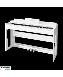 Digitaalinen pianoforte Kruger & Matz KMDP-135, väri valkoinen kiiltävä.