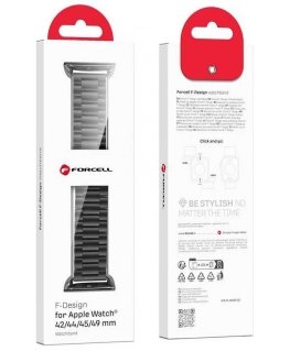 FORCELL F-DESIGN FA05 nailono apyrankė skirta Apple Watch 42 / 44 / 45 / 49 mm mėlynos spalvos