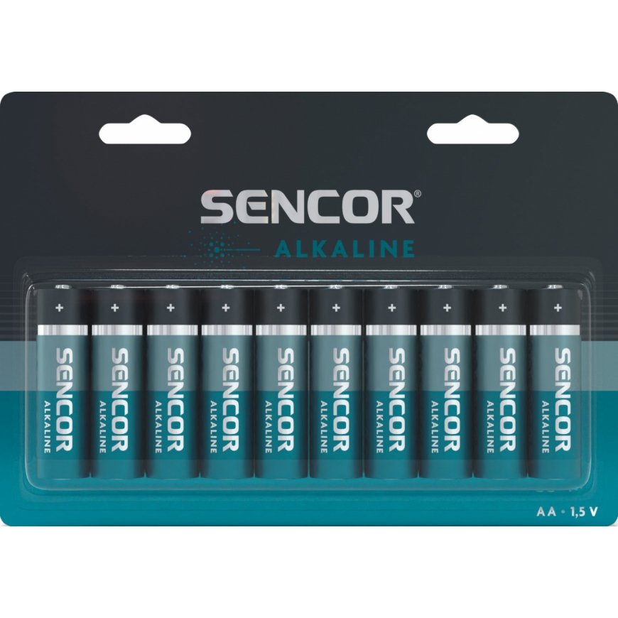 Sencor alkalised AA patareid, 10 tükki pakendis