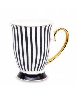 Diana Gold porcelain cup 300 ml with thick stripes AMBITION