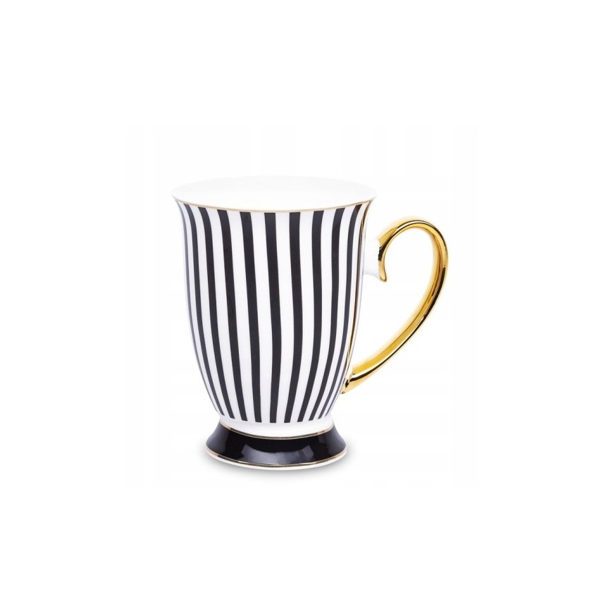 Diana Gold porcelain cup 300 ml with thick stripes AMBITION