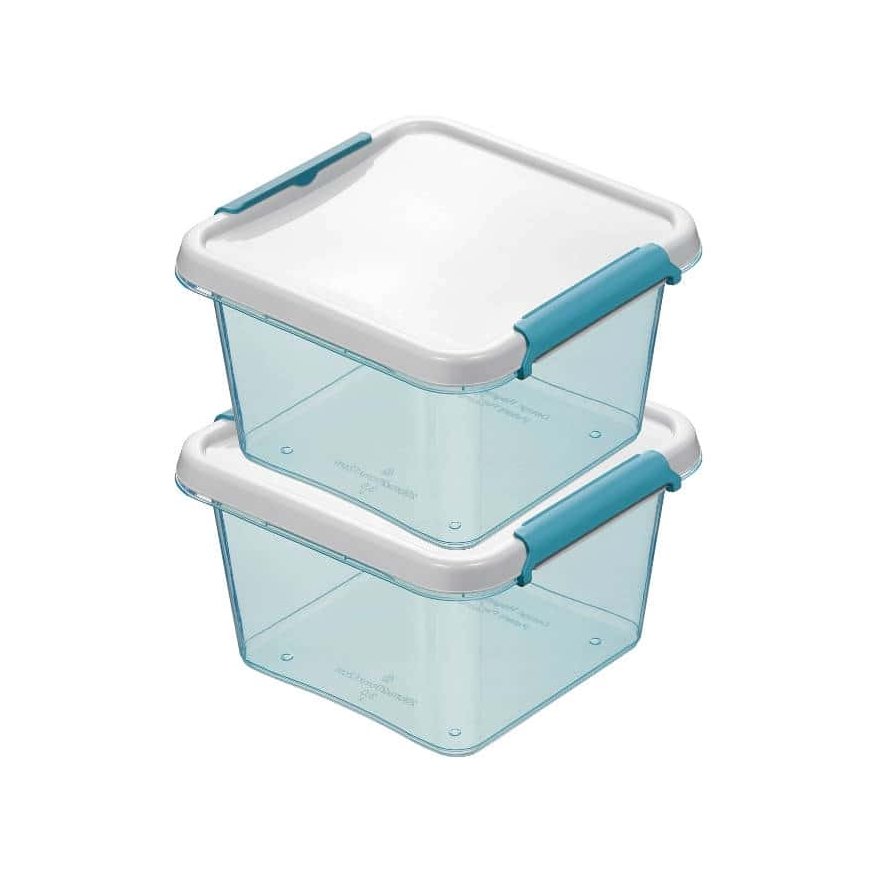Orplast Arcticline 2 kpl neliömäisiä ruokasäiliöitä, 3 L, 20x20x12 cm – 2