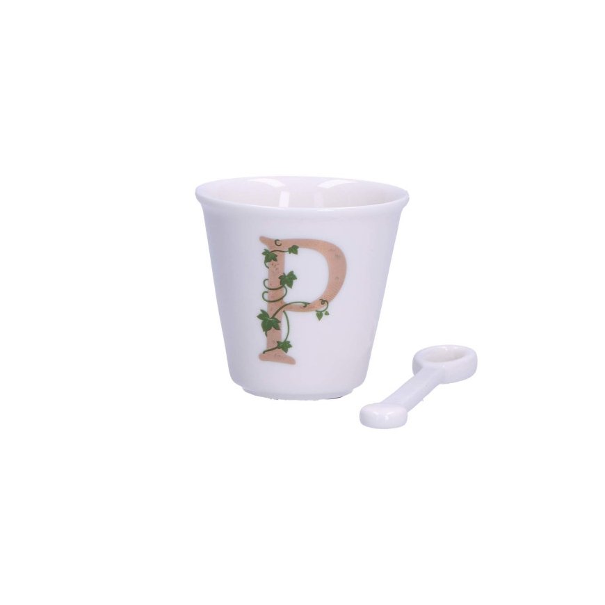 LA PORCELLANA BIANCA UNICO muki lusikalla 75 ml, Kuvio P
