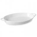Oval baking dish with handles 165x105x30mm white porcelain - Hendi 784006 Oval baking dish with handles 165x105x30mm white porcelain - Hendi 784006