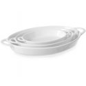 Oval baking dish with handles 165x105x30mm white porcelain - Hendi 784006 Oval baking dish with handles 165x105x30mm white porcelain - Hendi 784006