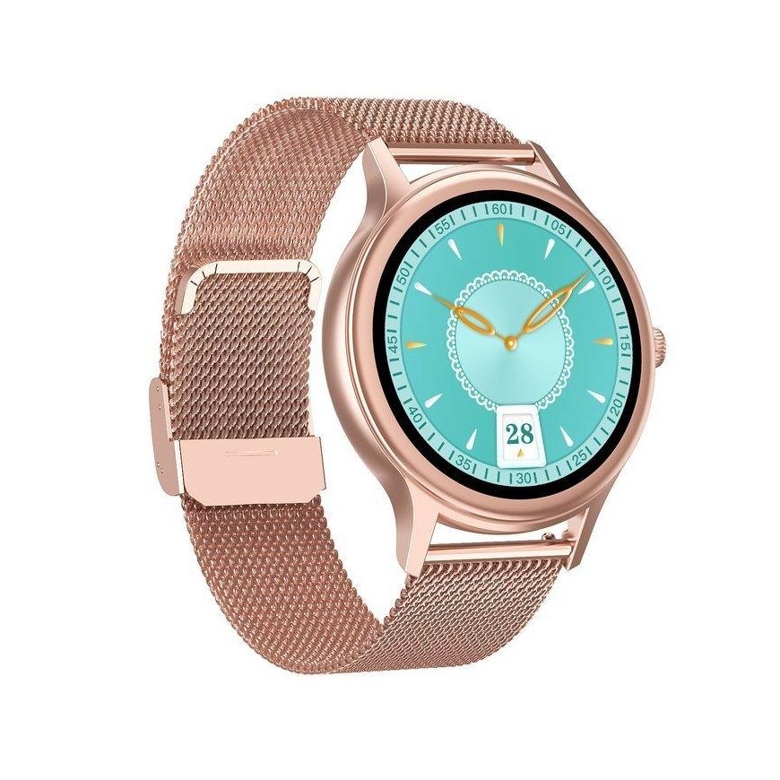 Smartwatch Pacific 18-1, Rose gold color case with 2 straps included.