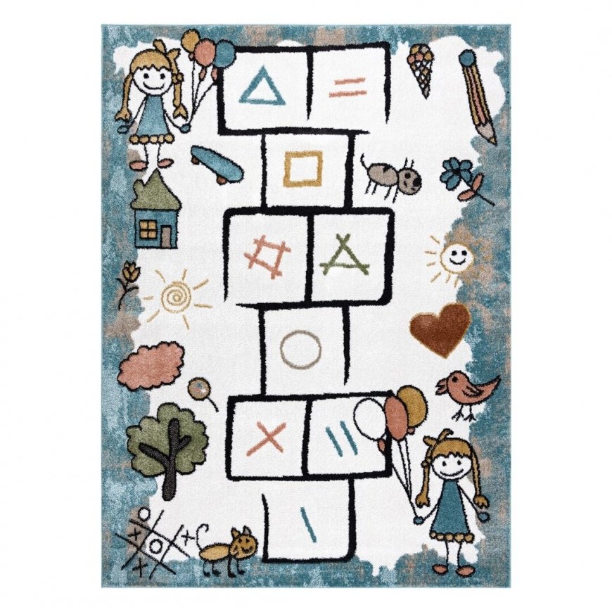 Rug IONA FRAME color gray 140x190 Hakano – 2