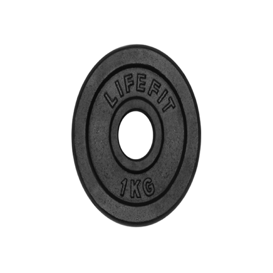 LifeFit Диск 1,0 кг, металл, для штанги 30 мм – 2