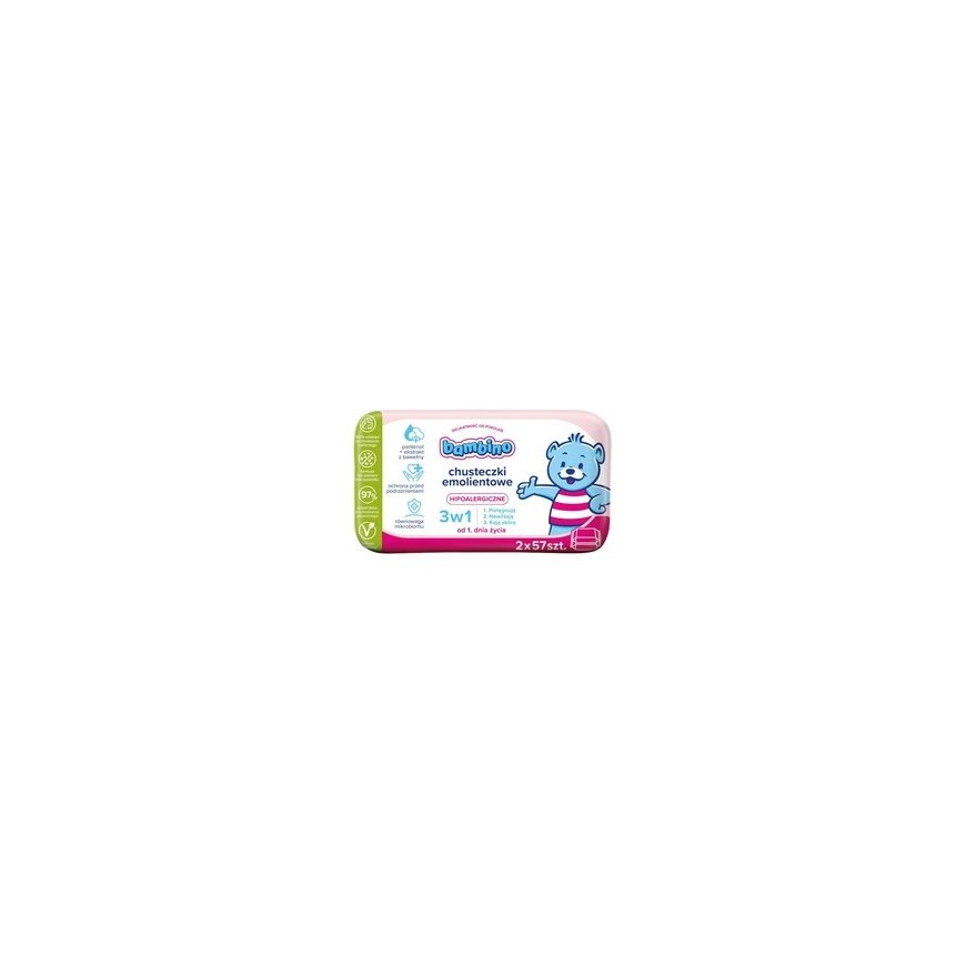 Nivea Baby 3in1 Softening Wipes 2x57 pcs. – 2