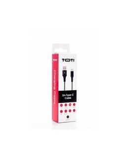 SEEK TOTI USB A to Type-C, 2m Braided Cable 2A, Black/Space Gray