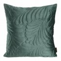 Eurofirany RIA4 Velvet Pillowcase, quilted with traditional sewing technique featuring a leaf pattern, 45X45 cm, color: dark min Eurofirany RIA4 Velvet Pillowcase, quilted with traditional sewing technique featuring a leaf pattern, 45X45 cm, color: dark min
