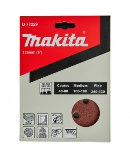Makita Sanding Paper 125 mm (20 pcs) D-77229