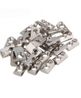 OEM M5 Sliding Nut with Ball Groove - for Aluminum Profiles 2020 - 10 pcs - TSLOT, T-NUT, TNUT