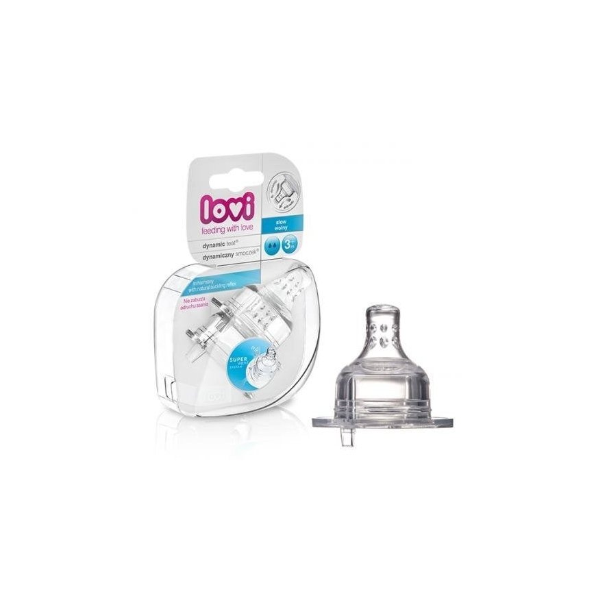 LOVI wide neck silicone nipple fast flow, 2 pcs., 18/752 – 2