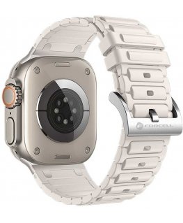 Силиконовый ремешок «Forcell F-Design FA06» для «Apple Watch», с отверстиями, 42 / 44 / 45 / 49 мм, белый