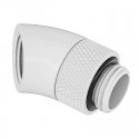 Barrow 45-Degree G1/4 Male to G1/4 Male Adapter - Rotatable, White Barrow 45-Degree G1/4 Male to G1/4 Male Adapter - Rotatable, White