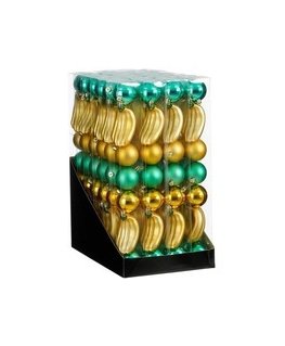 KOOPMAN EDELMAN DECORATIVE PLASTIC BALLS, SAFE, 7 PCS. BANANA, MICA