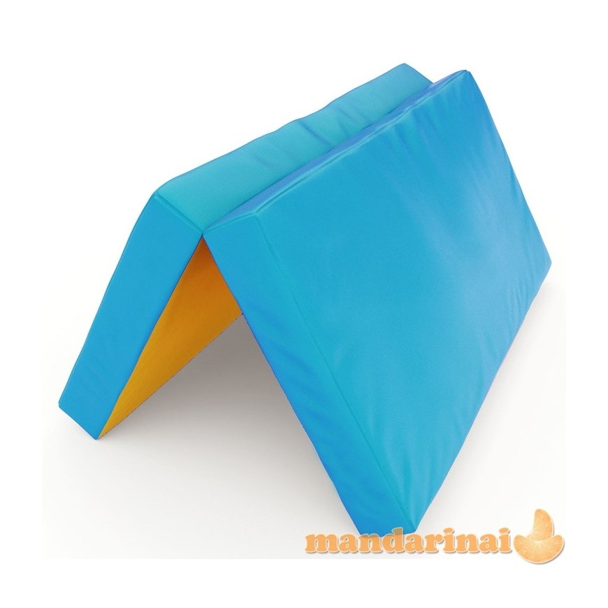 Foldable Gym Mat SANRO 100x100x10 cm Blue-Yellow