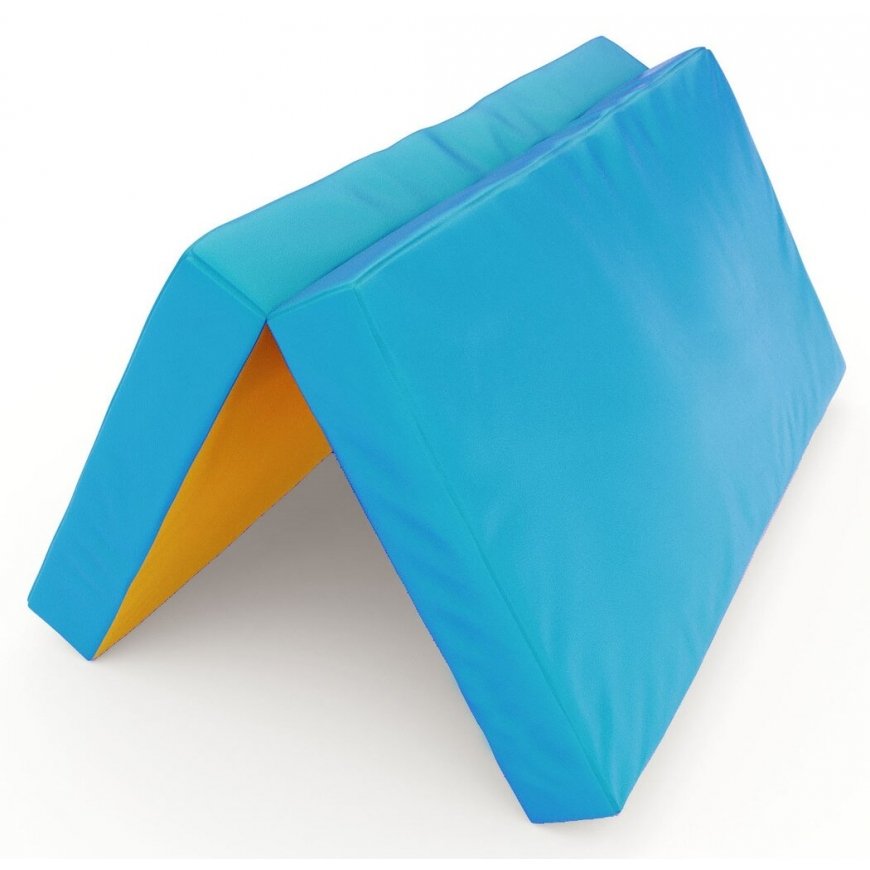 Foldable Gym Mat SANRO 100x100x10 cm Blue-Yellow – 2
