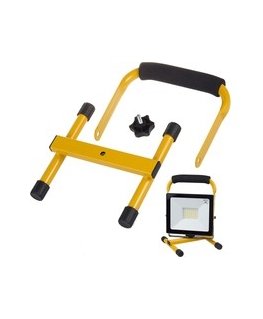 Floor stand "Maclean" for LED spotlights, yellow, steel, adjustable angle, compatible with MCE550/650, MCE652.