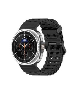 4Wrist silikono sportinis dirželis Samsung Galaxy Watch8 - Juodas