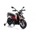 Lean Cars Aprilia A007 elektrinis motociklas juodos ir raudonos spalvos.