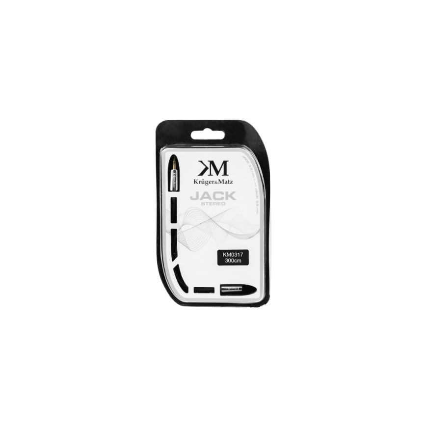 Kruger & Matz AUX - AUX 3.5mm Cable 3m Black – 2